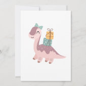 Invitation Dino Anniversaire de la fête Boho (Dos)