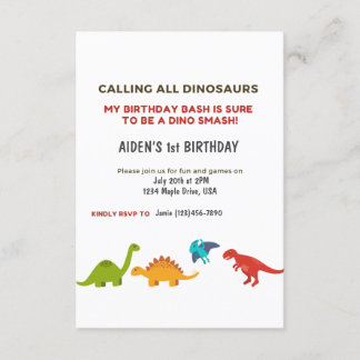 Invitation Dino Bash
