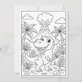 Invitation Dino Birthday Party with Balloons (Dos)