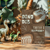 Invitation Dino Dig Dinosaur Excavation Anniversaire