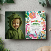 Invitation Dino Dinosaur Dig Fossil Enfants 3e anniversaire P