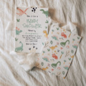 Invitation Dino Dinosaur Little Dino dans le Baby shower du c