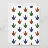 Invitation Dino Four Dinosaur 4e anniversaire de fête Invitat (Dos)