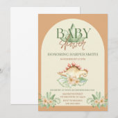 Invitation Dino Genre Neutre Baby shower (Devant / Derrière)