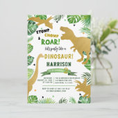 Invitation Dino Island Dinosaur fête d'anniversaire Anniversa (Debout devant)