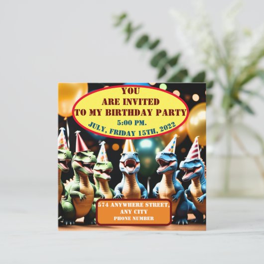 Invitation Dino Mighty II (Debout devant)