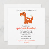 Invitation Dino-mite (Devant / Derrière)