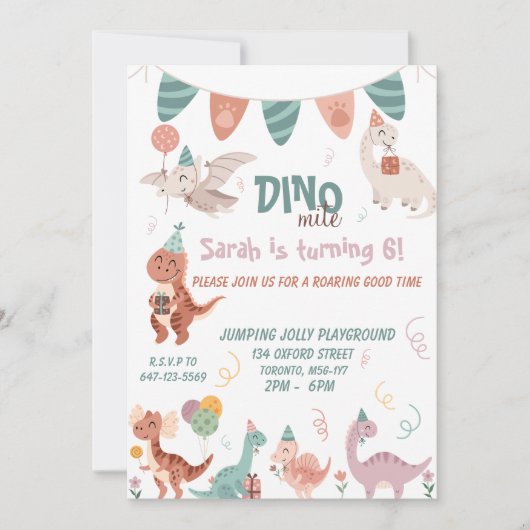 INVITATION DINO-MITE ! (Devant)