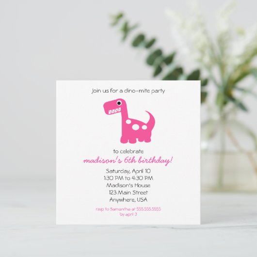 Invitation Dino-mite (Debout devant)