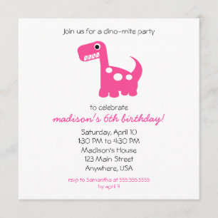 Invitation Dino-mite