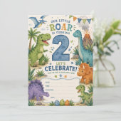 Invitation Dino-Mite 2e anniversaire (Debout devant)