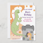 Invitation Dino-mite Anniversaire Bash ! Dinosaure à main (Devant)