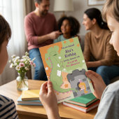 Invitation Dino-mite Anniversaire Bash ! Dinosaure à main