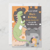 Invitation Dino-mite Anniversaire Bash ! Dinosaure Invit (Devant)