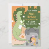 Invitation Dino-mite Anniversaire Bash ! Dinosaure Invit (Devant)