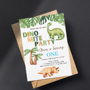Invitation Dino-mite fête 1er anniversaire