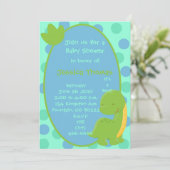 Invitation Dino, nous joignent pour la douche aBaby, en (Debout devant)