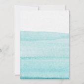 Invitation Dino Party Cute Aquarelle Boy Blue Anniversaire (Dos)