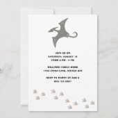 Invitation Dino Party Cute Dinosaures fête d'anniversaire (Dos)