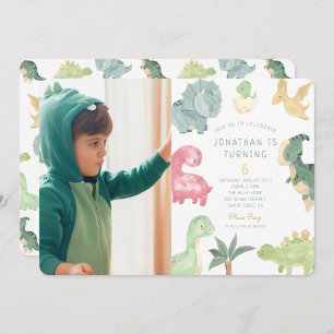 Invitation Dino Party Dino mite Photo Anniversaire