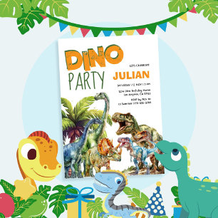 Invitation Dino Party Dinosaur Anniversaire