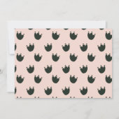 Invitation Dino Party Pink Dinosaur fille 1er anniversaire (Dos)