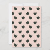 Invitation Dino Party rose Dinosaur fille Anniversaire (Dos)