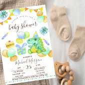 Invitation Dino, Présentations, Sucres Baby shower Zigzag