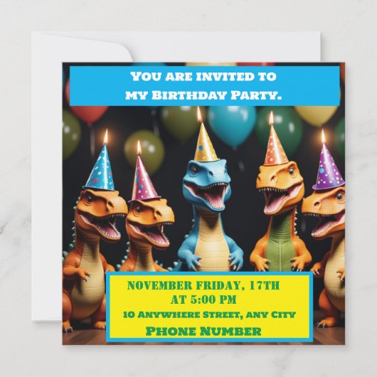 Invitation Dino Puissant (Devant)