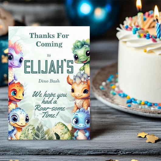 Invitation Dino Roar Merci