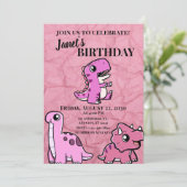 Invitation Dino Rose (Debout devant)