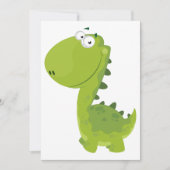 Invitation Dino vert souriant (Devant)
