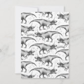 Invitation Dinocorn fête d'anniversaire conjointe | Unicorn D (Dos)