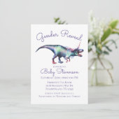 Invitation Dinocorn Révélation de genre | Dinosaure de licorn (Debout devant)