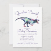 Invitation Dinocorn Révélation de genre | Dinosaure de licorn (Devant)