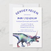 Invitation Dinocorn Révélation de genre | Dinosaure Unicorne  (Devant)