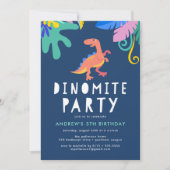 Invitation Dinomite Dinosaur fête d'anniversaire (Devant)