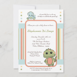 Invitation Dinos Jouer Dinosaures T Rex Baby shower Invitatio