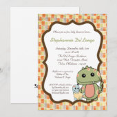 Invitation Dinos Jouer Dinosaures T Rex Baby shower Invitatio (Devant / Derrière)