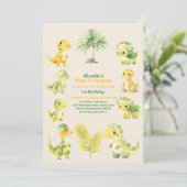 Invitation Dinosaur 1er anniversaire (Debout devant)