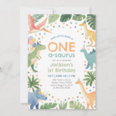 Invitation Dinosaur 1er anniversaire (Devant)
