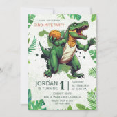 Invitation Dinosaur 1er anniversaire Dino-mite Party (Devant)