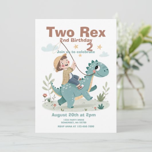 Invitation  Dinosaur 2e  (Debout devant)