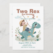 Invitation  Dinosaur 2e  (Devant / Derrière)