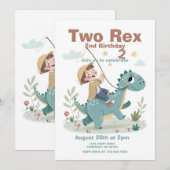 Invitation Dinosaur 2ème (Devant / Derrière)
