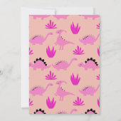 Invitation Dinosaur 4e anniversaire Four-A-Saurus Photo Girl (Dos)