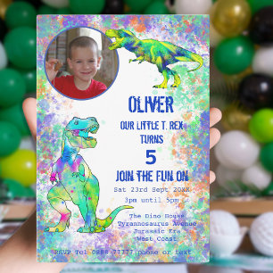 Invitation Dinosaur 5e fête d'anniversaire
