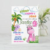 Invitation Dinosaur à l'invitation de 9 ans (Debout devant)