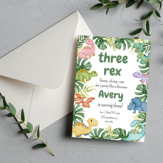 Invitation Dinosaur Anniversaire