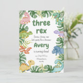 Invitation Dinosaur Anniversaire (Debout devant)
